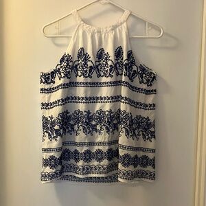 Loft embroidered halter